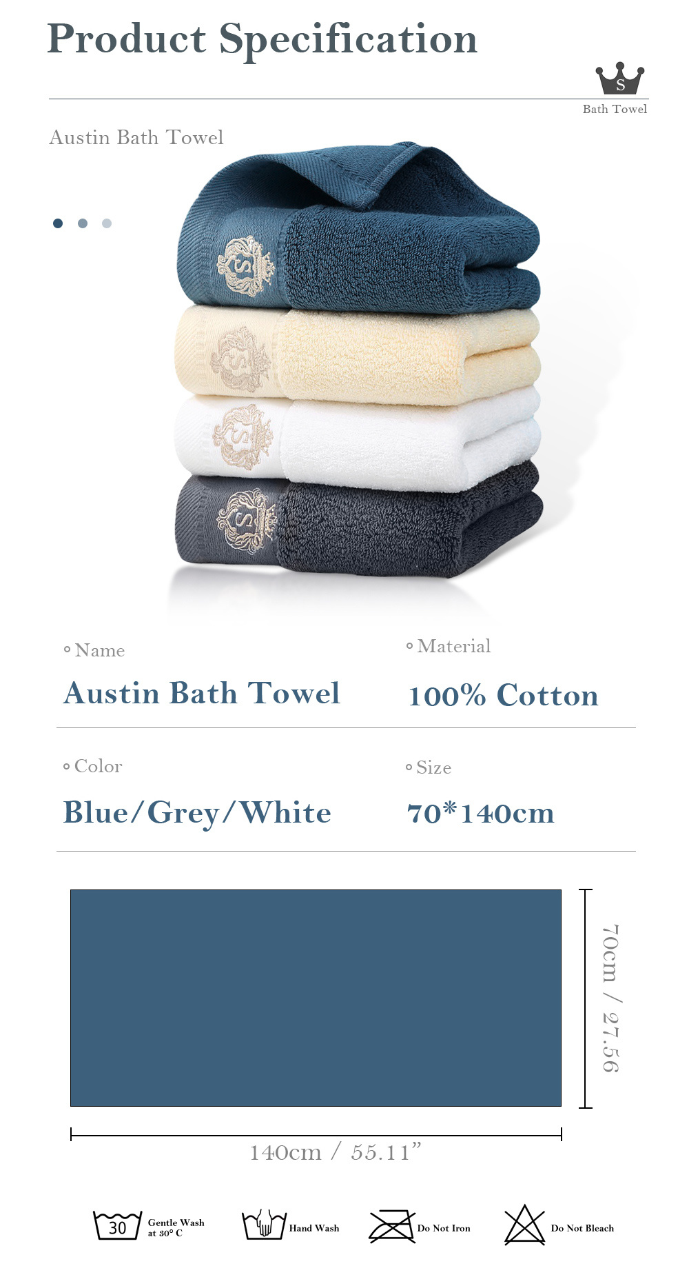 100_ Premium Cotton Bath Towel-8